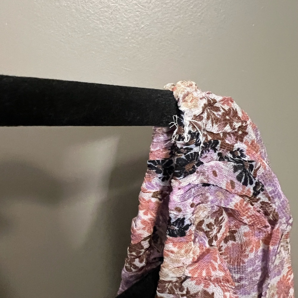 Free People Floral Smocked Crop Top - Size Small - Picture 13 of 13